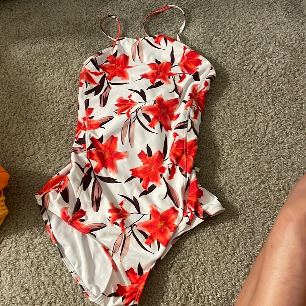 floral one piece bathing suit